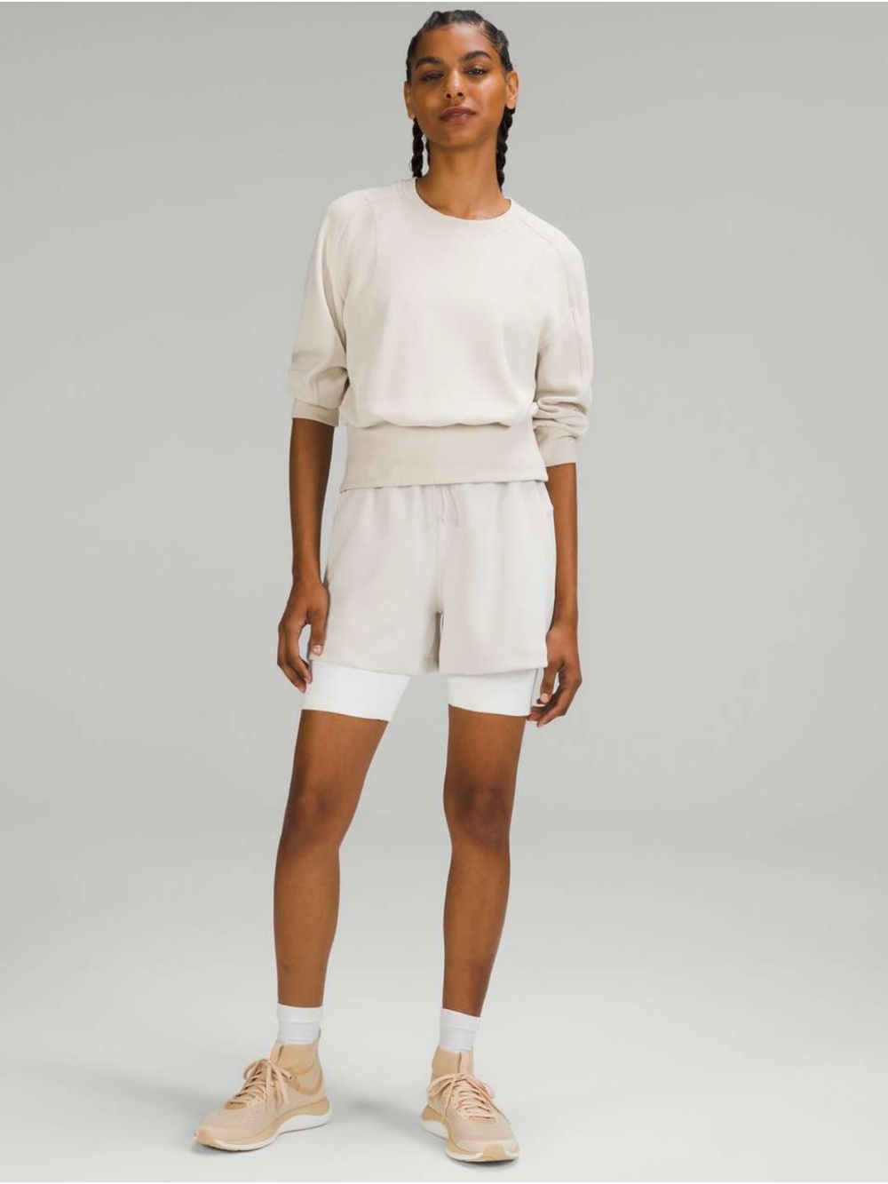 lululemon athletica Cream Crewneck Sweatshirt